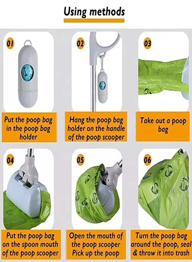 Pups&Pets Adjustable Size Poop Scooper - Waste Collector Long Portable & Extendable 46-68cm Handle | Potty Picker with Bag for Dogs and Cats - Image 4