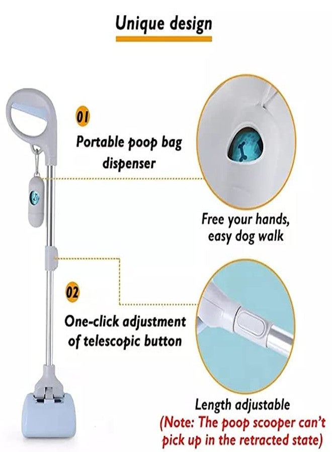 Pups&Pets Adjustable Size Poop Scooper - Waste Collector Long Portable & Extendable 46-68cm Handle | Potty Picker with Bag for Dogs and Cats - Image 3