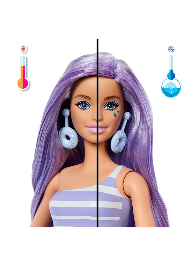 Barbie Pop Reveal Series Fashion Doll & Accessories Set, Treat Series, Donut Dreams Theme With Pet, 8 Surprises Include Color Change - Image 3