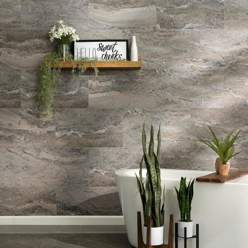 Palisade 4.5 in. x 11 in. Tile Shower and Tub Surround Sample in Spanish Marble - Image 2