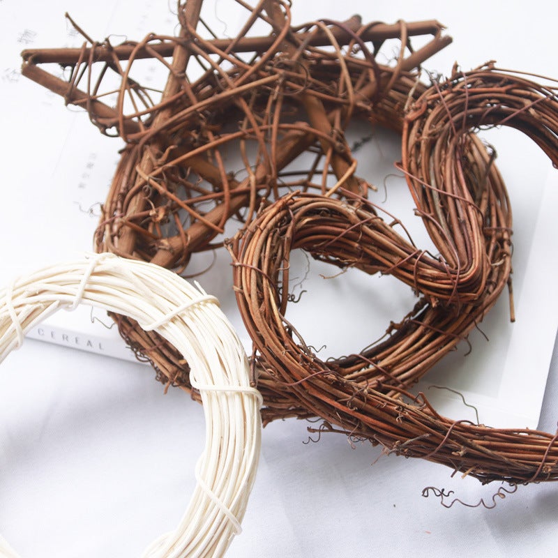 Meimuer Dried Flower Branch Trunk Home Decoration Diy Wreath Woven Rattan Ring Home Hanging Ornaments - Image 5