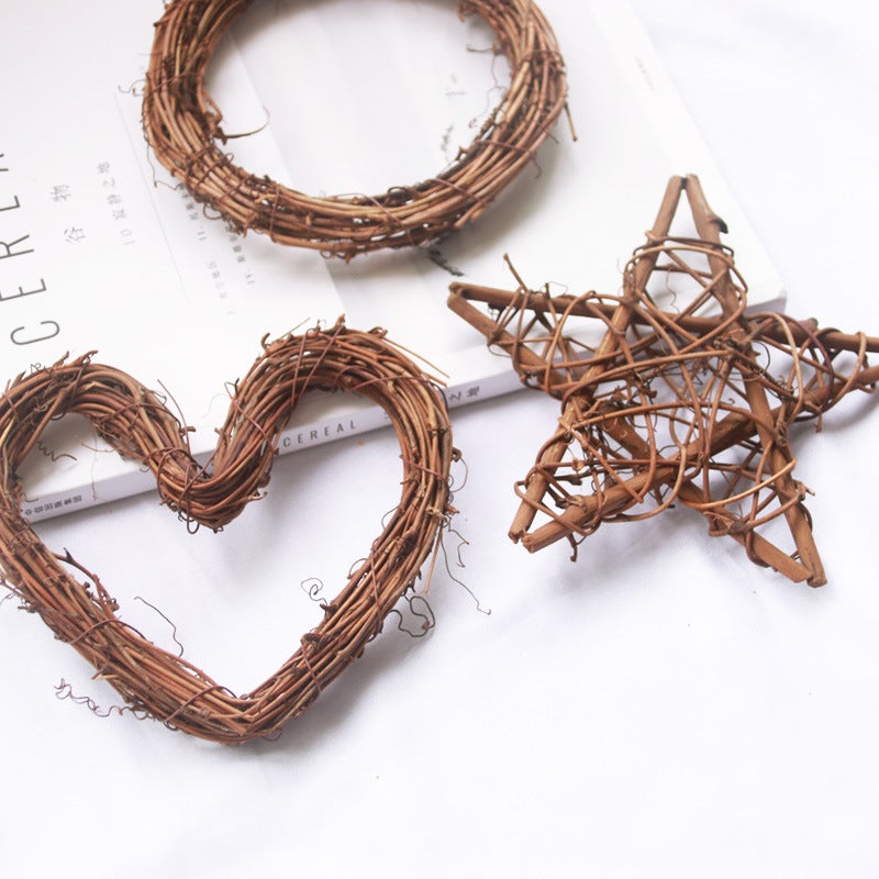 Meimuer Dried Flower Branch Trunk Home Decoration Diy Wreath Woven Rattan Ring Home Hanging Ornaments - Image 4