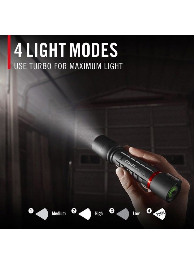 COAST XP11R Rechargeable Dual Power LED Flashlight, 3000 Lumens, Black - Image 3