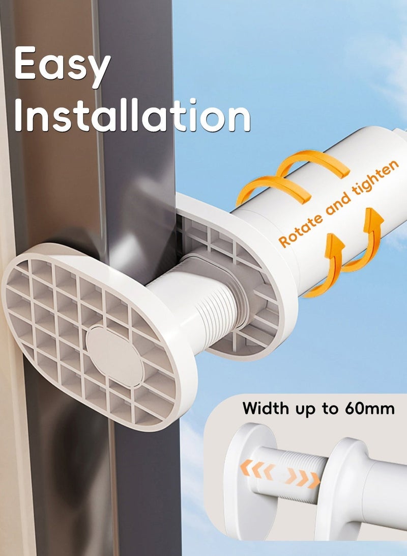 2 Pcs Portable Clothes Dryer Stand, Clip-On Cloth Drying Rack, Retractable Cloth Hooks, Multi-Function Clothes Organizer Stand, Portable Folding Clothes Rack, Adjustable Laundry Drying Stand, Space-Saving Cloth Dryer, Compact and Durable Hanging Clothes Rack, Innovative Balcony Design for Apartment, Dormitory, Bathroom, Camping and Travel - Image 5