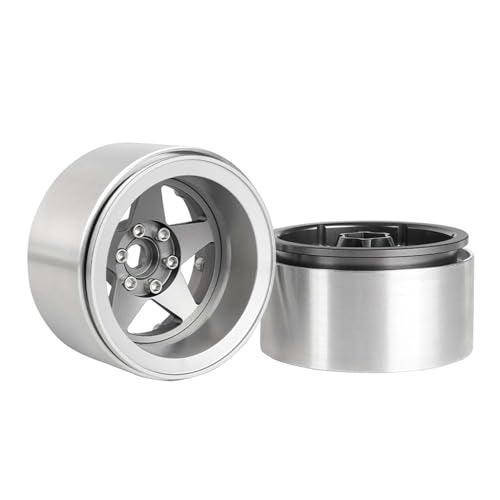 LAFEINA Aluminum 22 Beadlock Wheel Offset 10mm Metal Rims for SCX10 RR10 TRX4 VS410 Gen8 110 RC Crawler Car Upgrade Parts 5Spoke Gray - Image 5