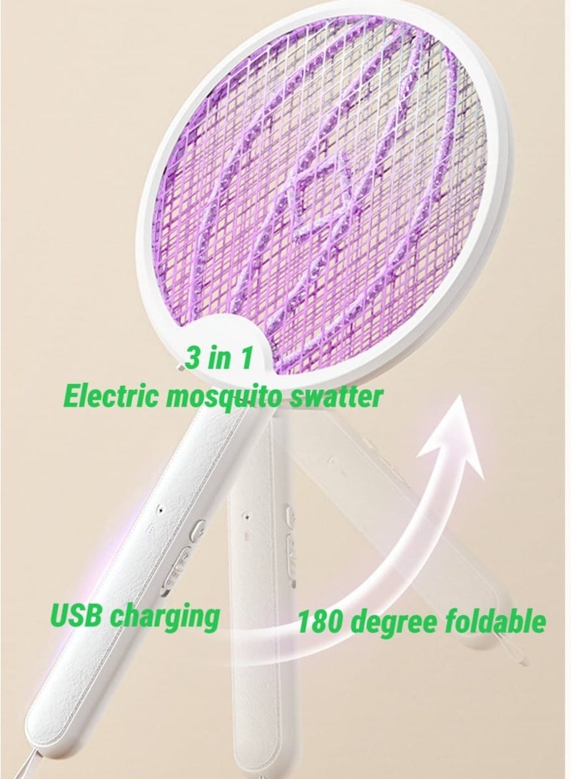 Generic 3 in 1 Purple light Electric Mosquito Swatter, Electric Bug Zapper,Electric Mosquito Killer Lamp USB chargeable repellent lamp, portable mosquito indoor or outdoor use.  - Image 3