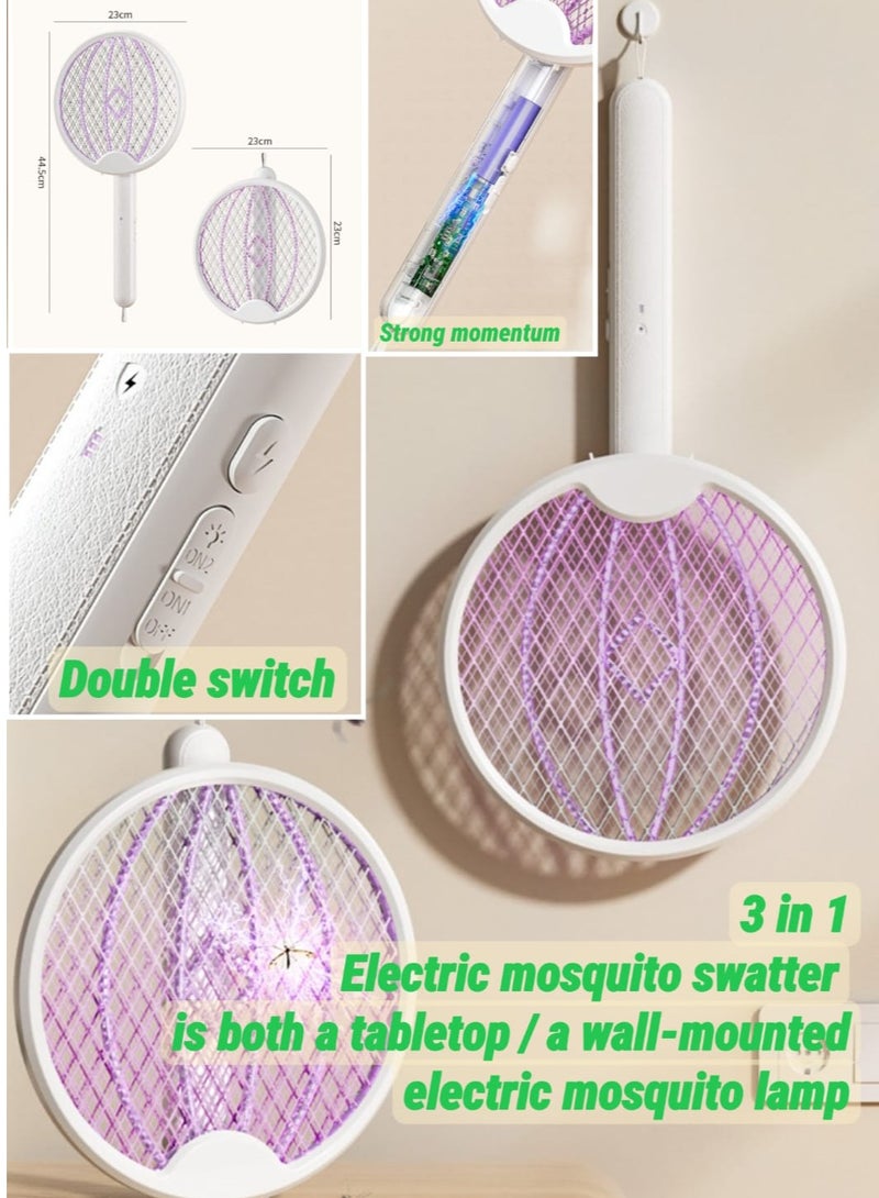Generic 3 in 1 Purple light Electric Mosquito Swatter, Electric Bug Zapper,Electric Mosquito Killer Lamp USB chargeable repellent lamp, portable mosquito indoor or outdoor use.  - Image 5