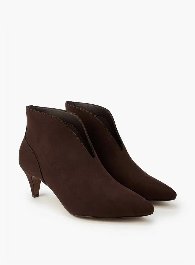 Flora Bella By Shoexpress Women's Cone Heel Slip-On Ankle Boots