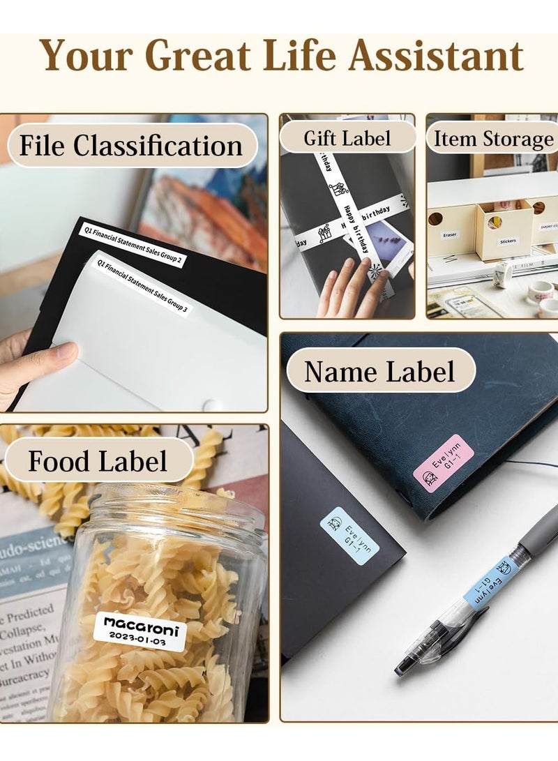 Phomemo D30 Label Maker, Bluetooth Portable Labeler, USB Rechargeable, Phone Compatible, white - Image 5