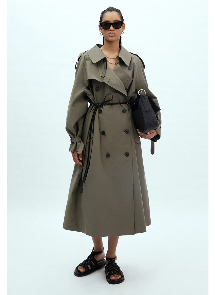 Manuka Copenhagen Oversized Trench Coat Khaki