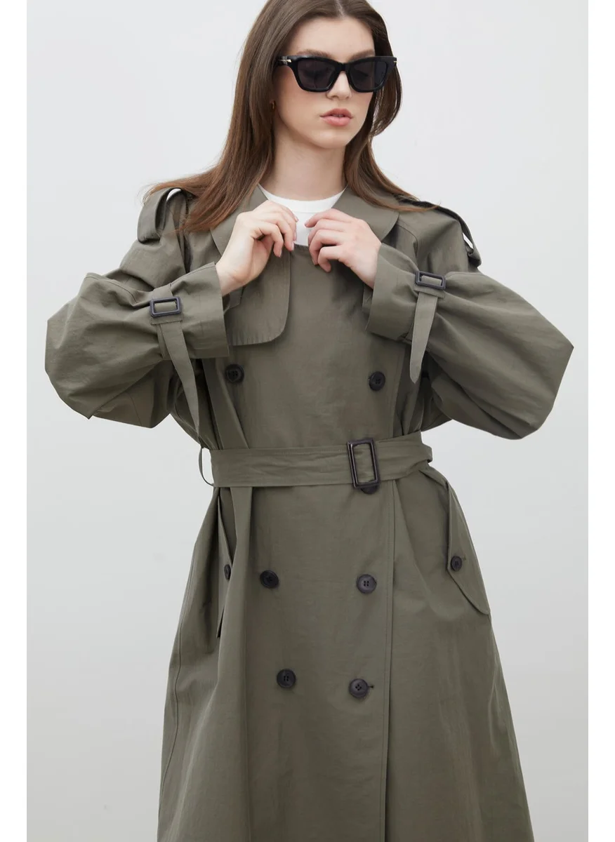 Manuka Copenhagen Oversized Trench Coat Khaki