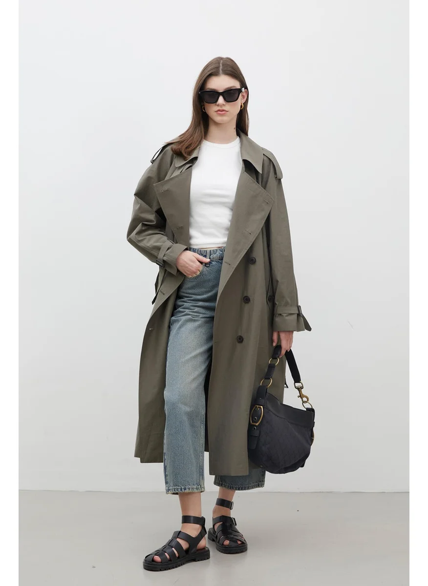 Manuka Copenhagen Oversized Trench Coat Khaki