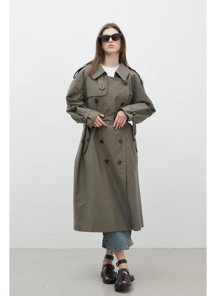 Manuka Copenhagen Oversized Trench Coat Khaki
