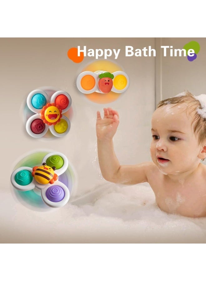 Suction Cup Spinner Toys, Strong Suction Cup Bath Toys, Spinning Dimple Fidget Toy, Sensory Toys for Toddlers 1-3, Birthday for 1-3 Year Old Girl Boy - Image 3