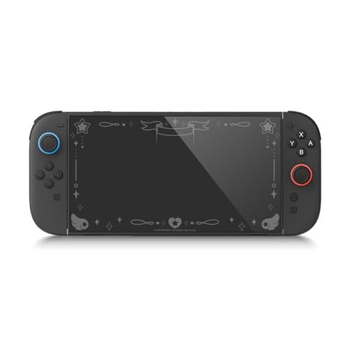 Geekshare Premium HighAluminum Tempered Glass Screen Protector for Switch 2 Secret Art Visible When Powered Off Includes Positioning Frame Ultra HD Clear1Pack Star Wings Series - Image 1