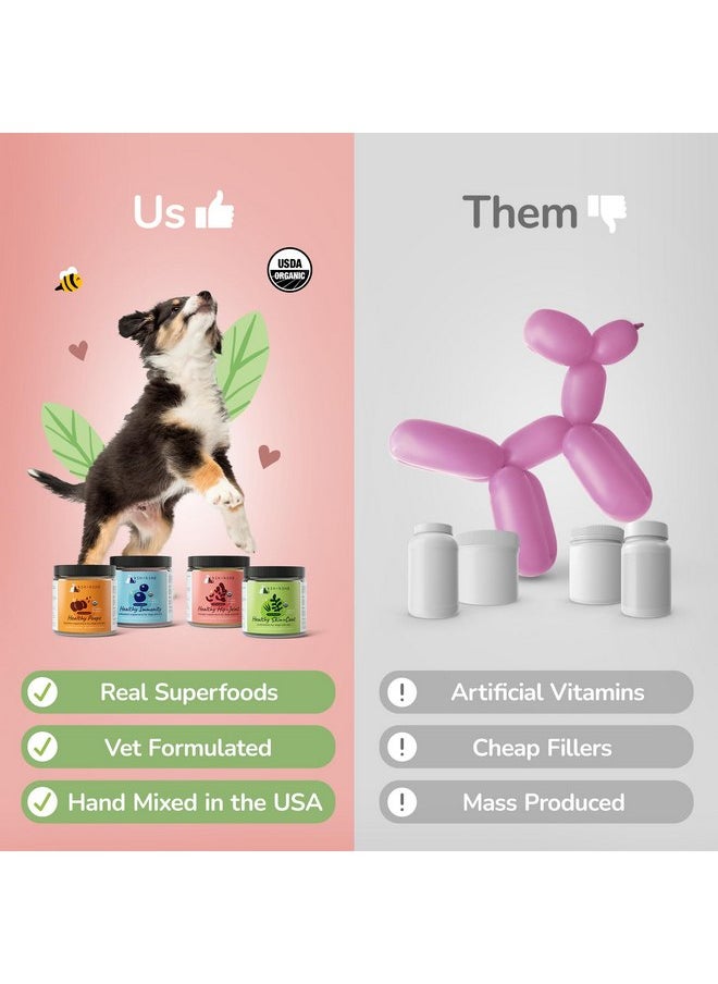Kin+Kind - kin+kind Organic Fiber for Healthy Poops + Organic Hip and Joint Supplement for Dogs and Cats - Prebiotics for Dogs - Fiber for Dogs - Dog Stool Softener - Gut Health for Dogs - No Scoot for Dogs - Image 1