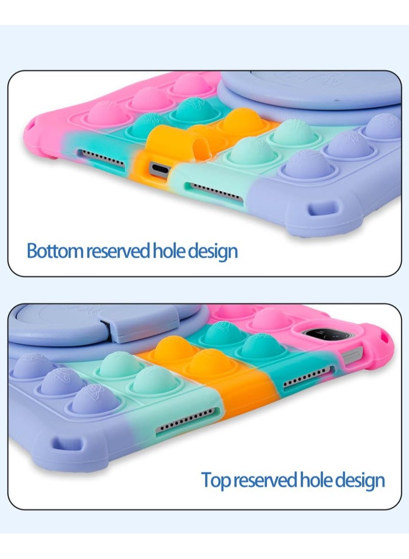 متوافق مع هواوي ماتي باد SE 11 بوصة 2024 أطفال سيليكون لينة 360 درجة دوار عصابة حامل الغطاء ، حزام ( الوردي ) - Image 3