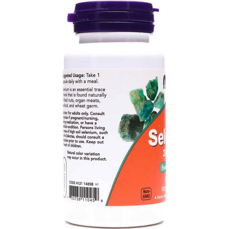 Now Selenium Supplement 200 mcg Capsules For Antioxidant Support, Pack of 90's - Image 4