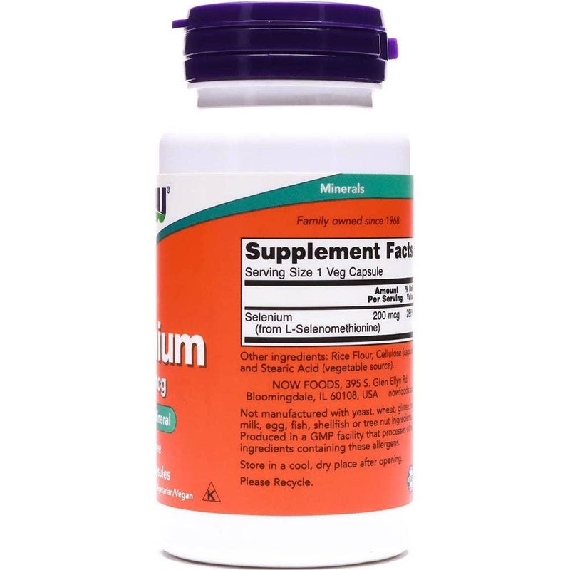Now Selenium Supplement 200 mcg Capsules For Antioxidant Support, Pack of 90's - Image 3