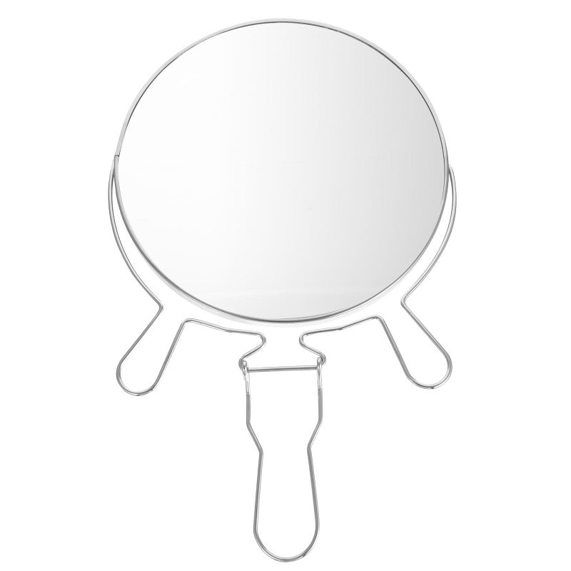 8 Inch Rotating Double Sided Metal Frame Makeup Mirror High Definition Glass Vanity Table - Image 2