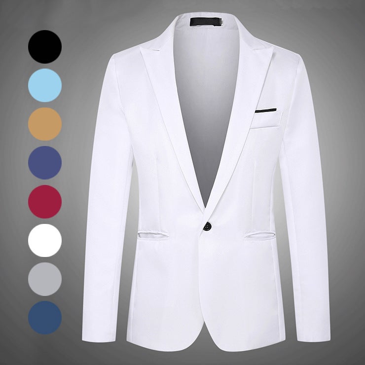 Fashion Casual Suit Jacket Men'S Slim Business Suit Jacket Men'S One-Button Small Suit Men - Image 2