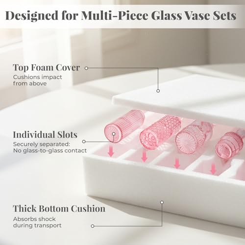 BEAHOT 12 Pack Bud Vase in Bulk - BEAHOT Pink Flower Vases for Wedding Decorations, Glass Vase for Table Decorations, Small Vase for Home, Mother's Day, Centerpieces, Party, Office (Pink) - Image 4