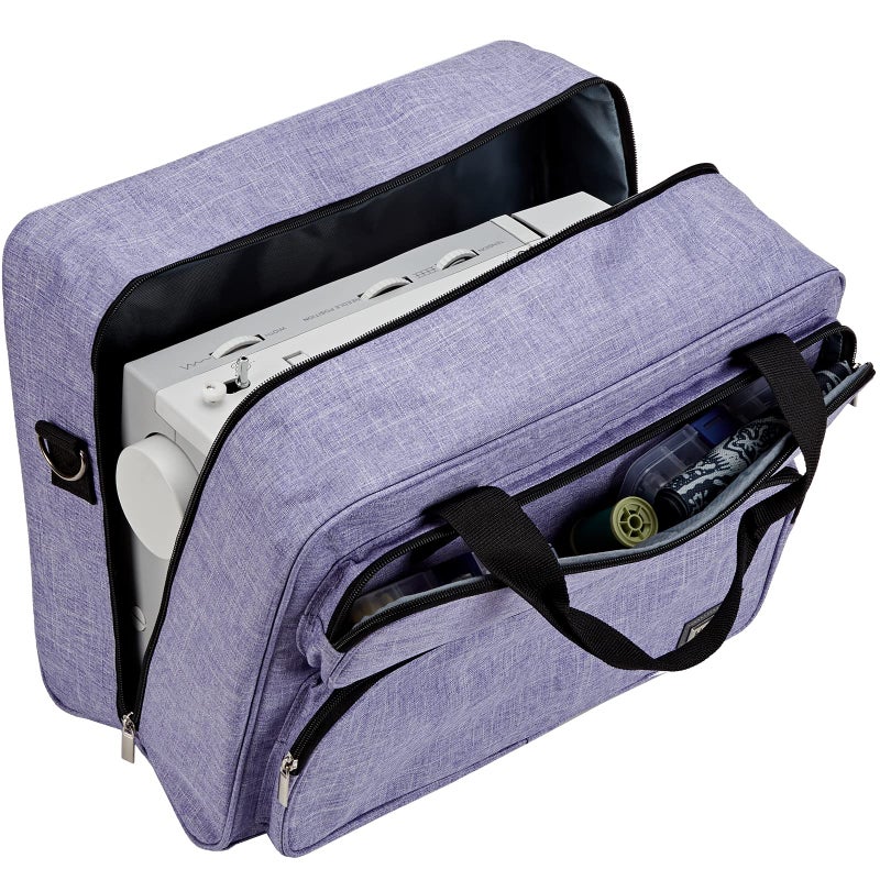 HOMEST Sewing Machine Carrying Case, Universal Tote Bag with Shoulder Strap Compatible with Singer, Brother, Janome, Purple (Patent Design) - Image 3