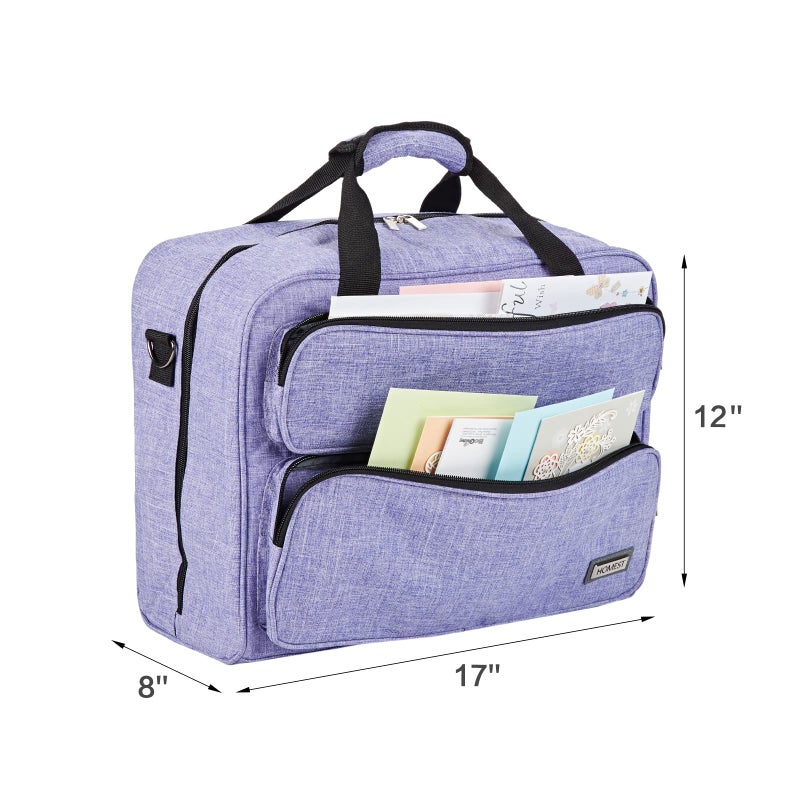 HOMEST Sewing Machine Carrying Case, Universal Tote Bag with Shoulder Strap Compatible with Singer, Brother, Janome, Purple (Patent Design) - Image 5