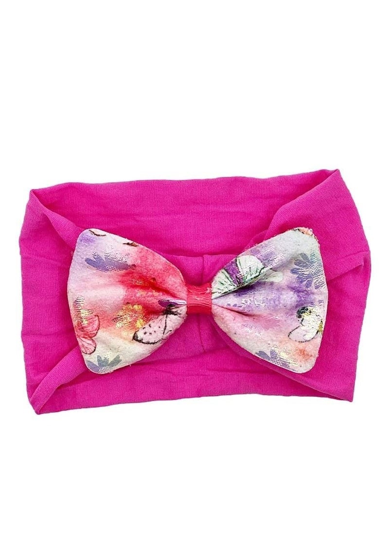 The Girl Cap tgc The Girl Cap Baby Butterfly Headband – One Size Beautiful & Elegant Design Stretchable Headwear - Perfect Hair Accessories for Baby (Rose), 1.0 count  - Image 1