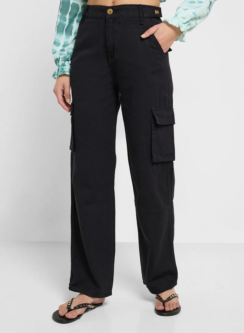High Rise Straight Fit Jeans