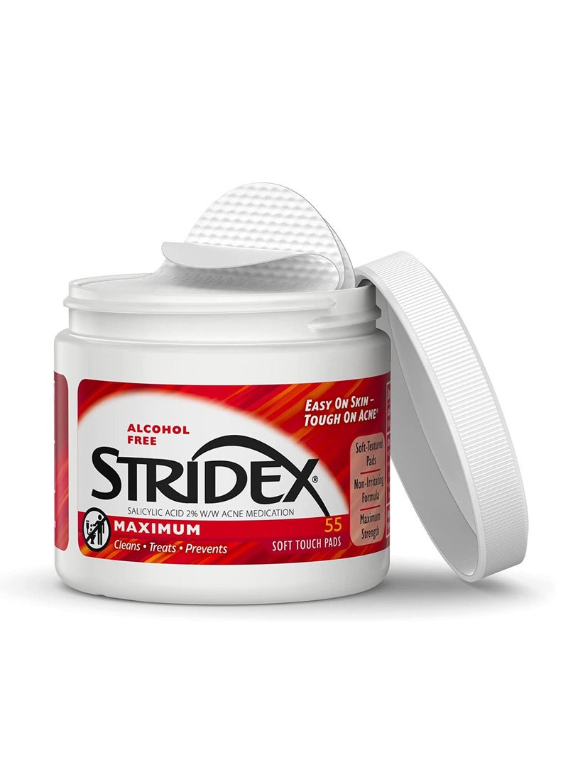 Stridex 55-Piece Medicated Soft Touch Pad White - Image 2