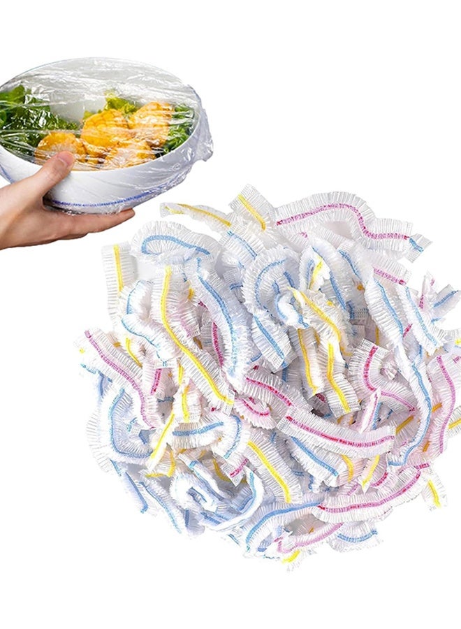 meayul Food Cover Plastic Wrap,300PCS Reusable Stretch Lids, Elastic Bowl Covers, Transparent Food Storage Covers, Plates, Dishes, Meal Prep, Food cover, plastic covers, food storage - Image 1