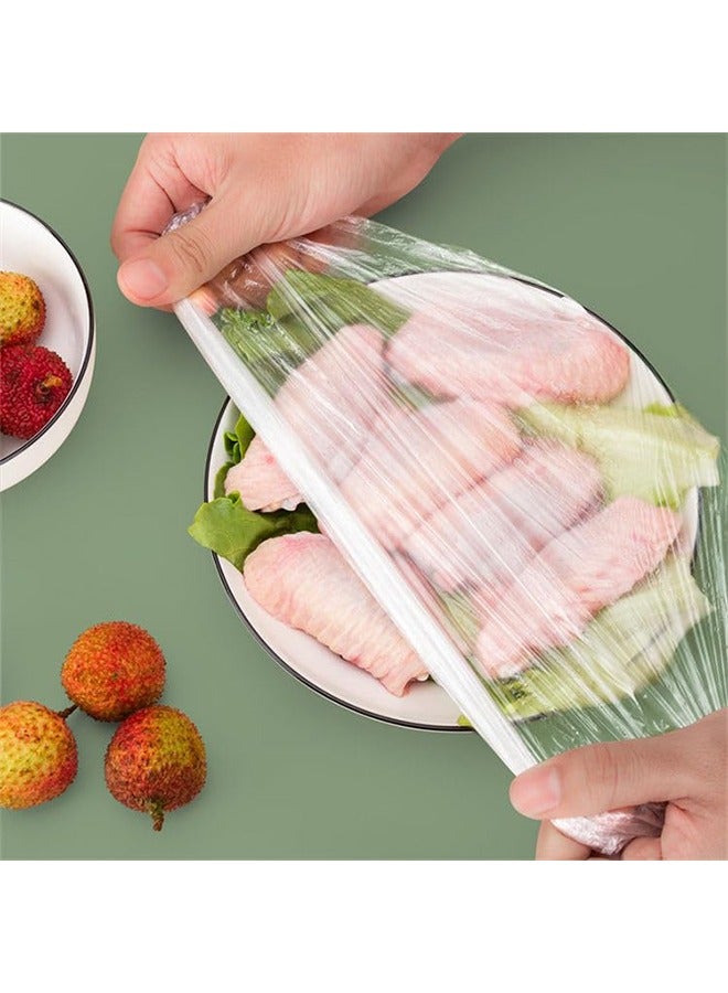 meayul Food Cover Plastic Wrap,300PCS Reusable Stretch Lids, Elastic Bowl Covers, Transparent Food Storage Covers, Plates, Dishes, Meal Prep, Food cover, plastic covers, food storage - Image 4