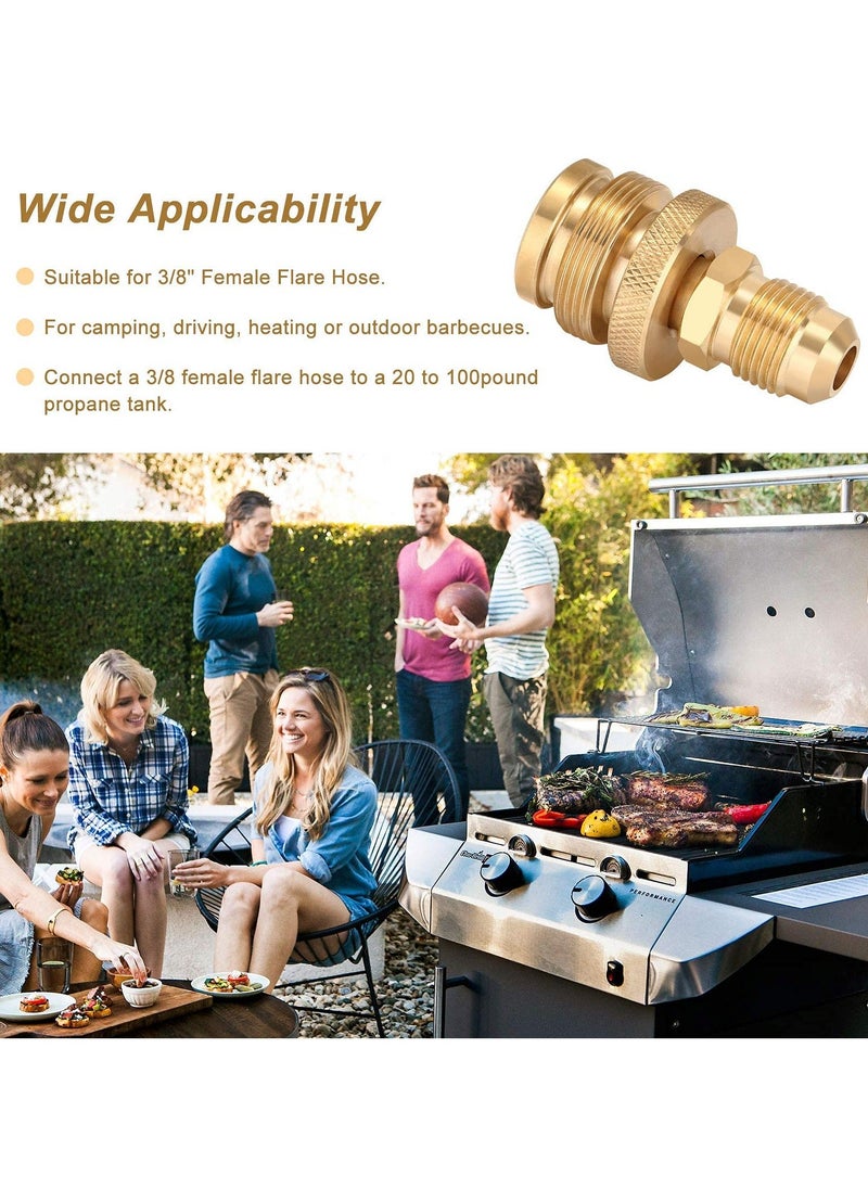 Generic - 1LB Portable Propane Tank Cansiter Regulator Adapter Connection to 3/8" Male Flare (5/8"-18UNF) Thread, Portable Camping Grill Stove Parts for Heaters, Burner, Cooker, Fire Pit Parts - Image 1