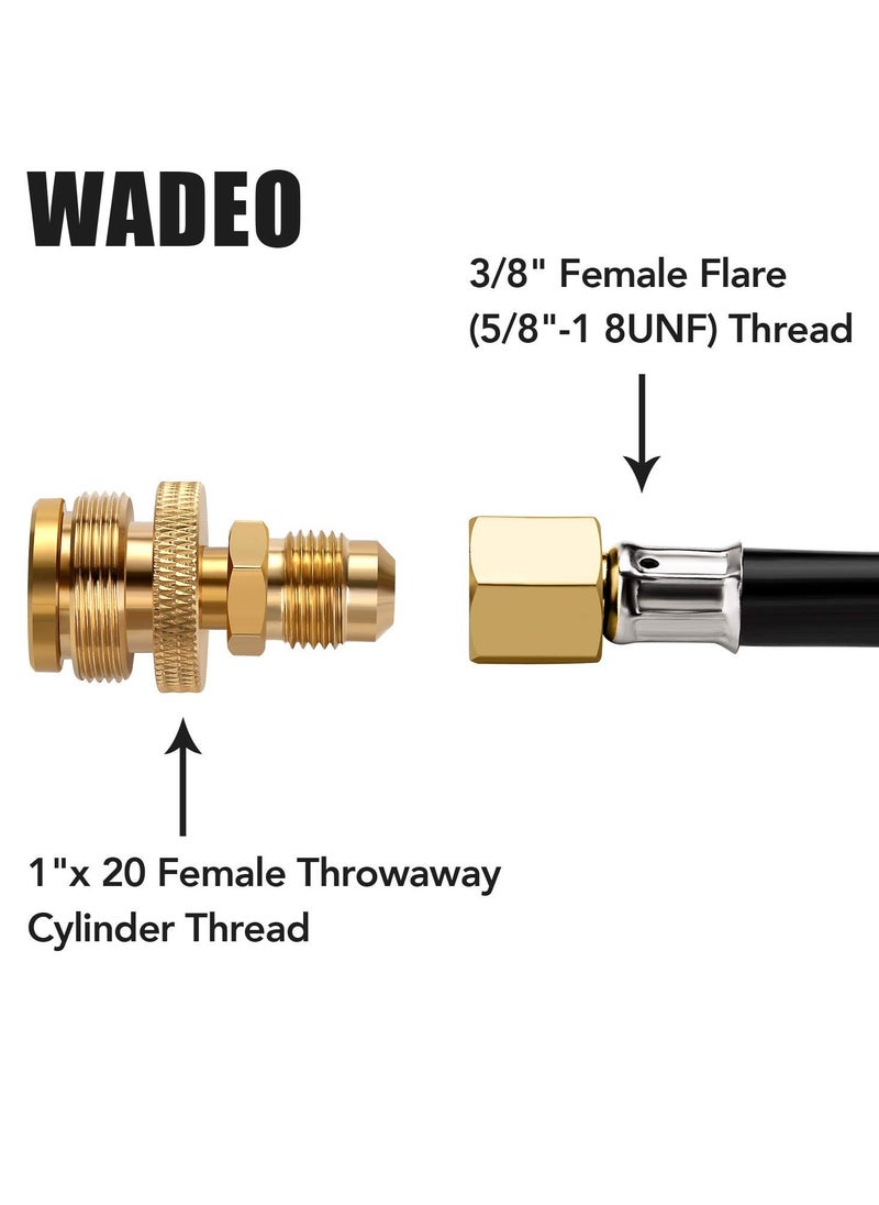 Generic - 1LB Portable Propane Tank Cansiter Regulator Adapter Connection to 3/8" Male Flare (5/8"-18UNF) Thread, Portable Camping Grill Stove Parts for Heaters, Burner, Cooker, Fire Pit Parts - Image 1