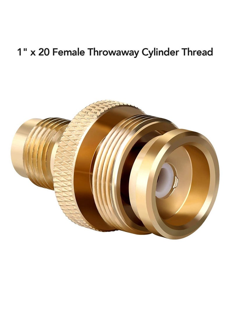 Generic - 1LB Portable Propane Tank Cansiter Regulator Adapter Connection to 3/8" Male Flare (5/8"-18UNF) Thread, Portable Camping Grill Stove Parts for Heaters, Burner, Cooker, Fire Pit Parts - Image 1
