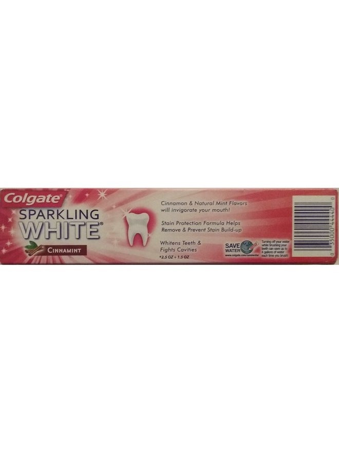 Colgate - Anticavity Fluoride Toothpaste Sparkling White Cinnamint With Cinnamon & Natural Mint Flavor Gel Gluten Free - Image 1