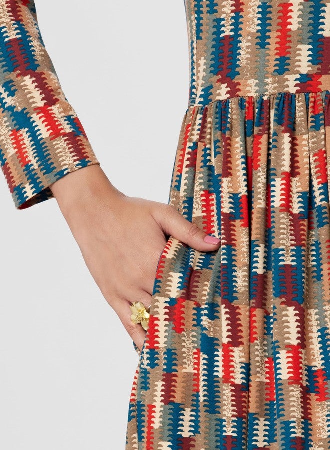 Biba بيبا نساء مطبوعة مزيج ومطابقة (شتاء W1805_بيج بني_38) - Image 5