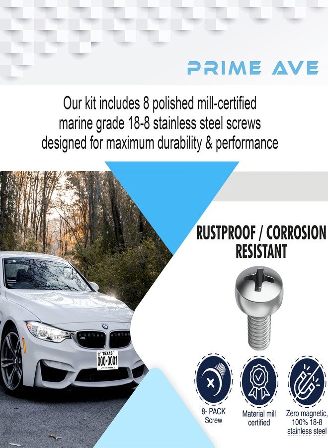 Prime Ave Standard Length Stainless Steel License Plate Screws ~ for All BMW Models - Image 3