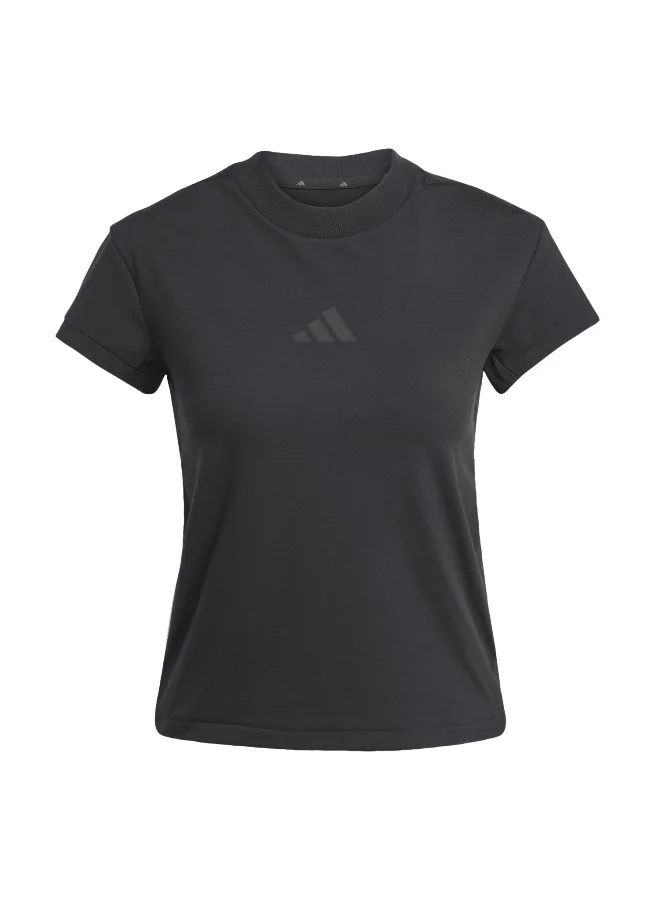 Adidas Adidas W Z.N.E. Bb Tee Black T-Shirt (Short Sleeve) T-Shirts For Women