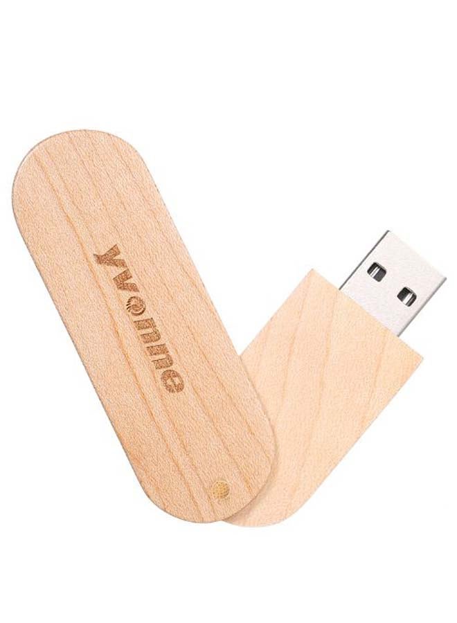 NIBEMINENT Rotatable USB Flash Drive C6717-32-1 Beige/Silver  - Image 2