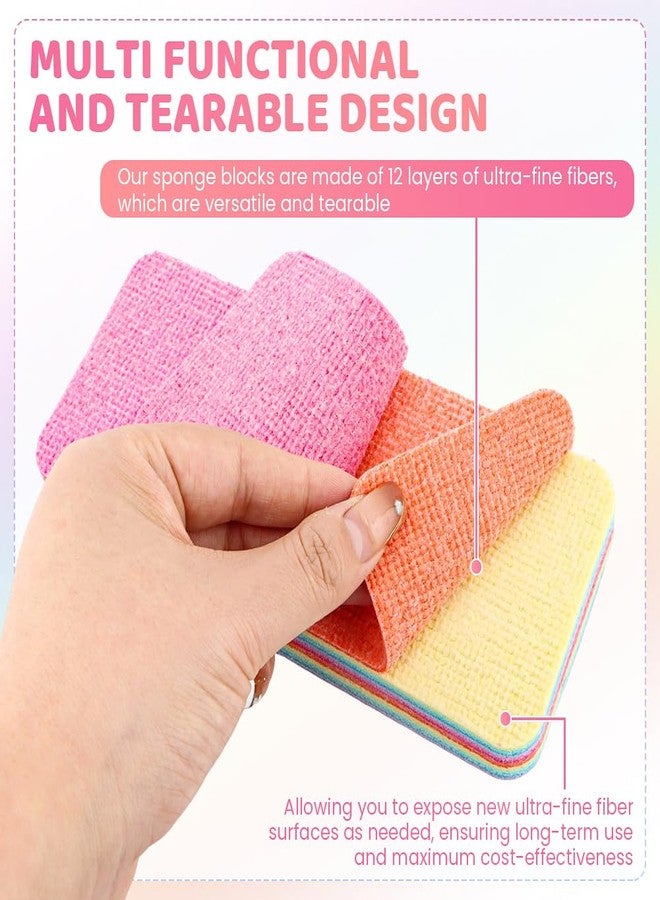 Ranjaner 12 Layer Super Microfiber Sponge, Rainbow Multi-Layered Tear-Off Rags, Quick Drying Cellulose Sponges for Cleans Kitchen, Bathroom & More, Durable, Reusable - Image 3