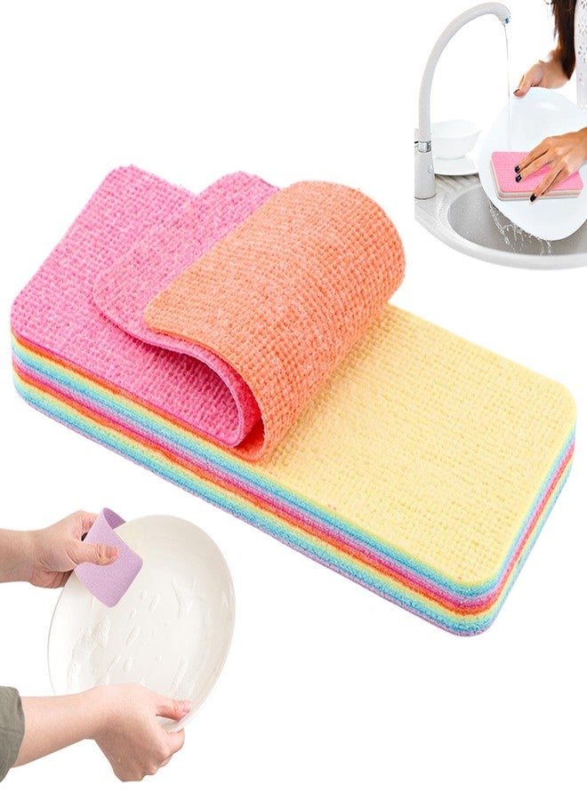 Ranjaner 12 Layer Super Microfiber Sponge, Rainbow Multi-Layered Tear-Off Rags, Quick Drying Cellulose Sponges for Cleans Kitchen, Bathroom & More, Durable, Reusable - Image 1