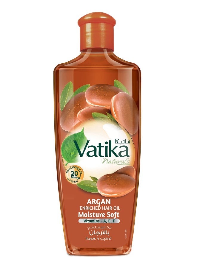 VATIKA Naturals Argan Enriched Hair Oil Strong & Shiny 200 ml - Image 1