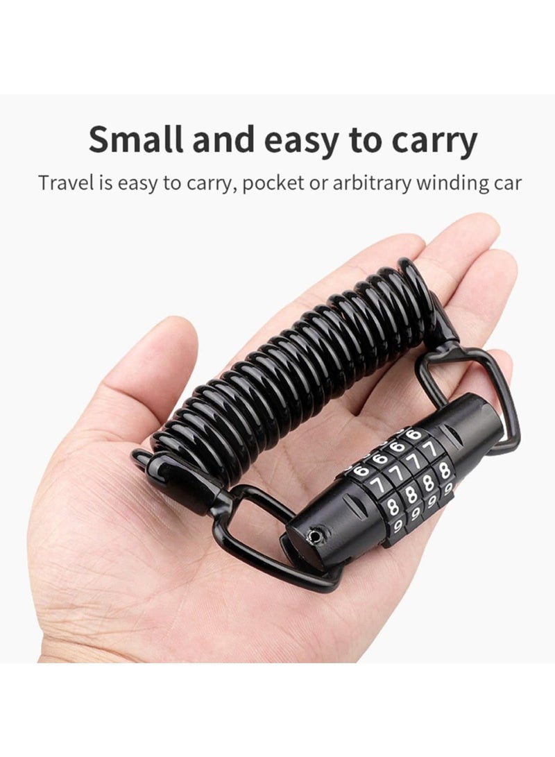 كابتن تيك 2 Pcs Bicycle Password Lock, Bike Cable Lock, 4-Digit Password Cable Lock, Combination Password Anti-theft Lock for Bicycle/Motorcycle/Scooter/Helmet - Image 4