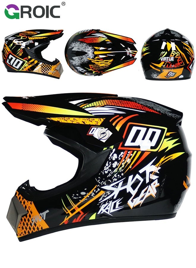 GROIC Sport Motorcycle Helmet,Motorcycle Full Face Helmet,ightweight ABS Shell,Bike Motocross Helmets for Adults,Motorcycle Street Bike Helmet - Image 1