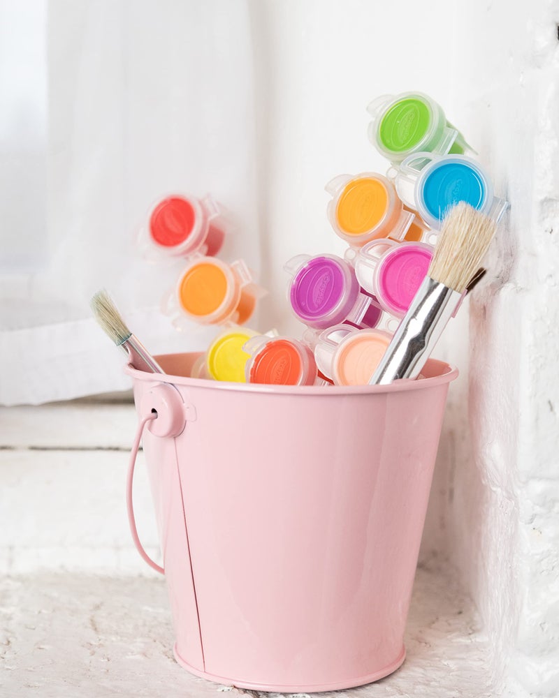 Dominus Decors 6 Pack Small Pink Metal Buckets with Handle – Galvanized Leak Proof and Rust Resistant Multifunction for Party Favors, Organization, School events, Weddings, Garden - 20 FL oz Capacity - Image 4