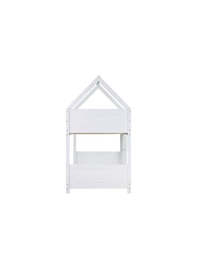DANUBE HOME Danube Home Derby House 90X200 Solidwood Bunk Bed Sturdy Modern Design Wooden Single Bed Frame Furniture Quiet & Comfortable Bed (Mattress Not Included) Made In Malaysia L210Xw106Xh116Cm-White  - Image 5