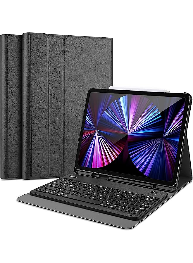 Procases For Ipad Pro 11 Keyboard Case 2022 2021 2020 2018, Slim Shell Lightweight Cover With Magnetically Detachable Wireless Keyboard For Ipad Pro 11 Inch 4Th 3Rd 2Nd 1St Gen -Black - Image 1