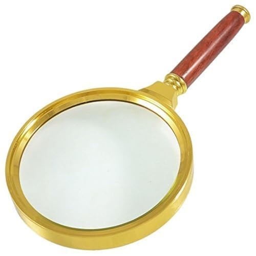 DELINGER Magnifying Lens Detachable Handle Glass Magnifier Hand for Jewelry Loupe, Book and Newspaper Reading (60MM) - Image 1